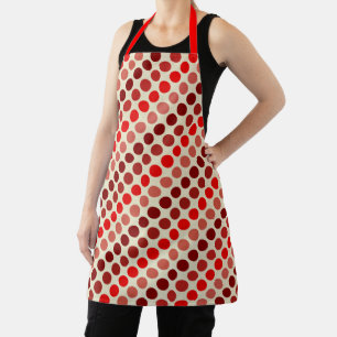 Shades of Red Polka Dots von Shirley Taylor Schürze