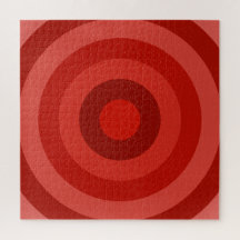 Shades of Red Rings Jigsaw Puzzle