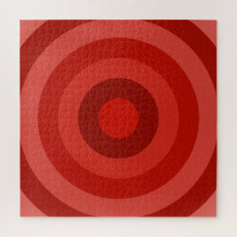 Shades of Red Rings Jigsaw Puzzle