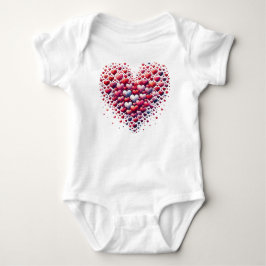 SHADES OF RED VALENTINE LOVE HEARTS BABY STRAMPLER