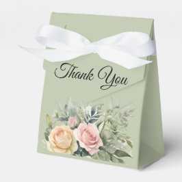 Shades of Sage Green Danke Hochzeit Geschenkschachtel