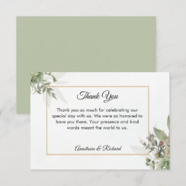 Shades of Sage Wedding Dankeskarte