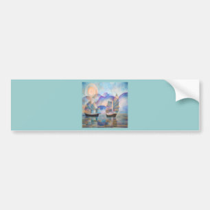 Shades of Tranquility Oriental Junks Autoaufkleber