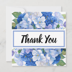 Shades von Blue Florals Vielen Dank Karte