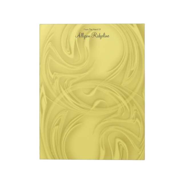 Shadow Abstract Over Yellow Artwork Personalized Notizblock (Rotiert)