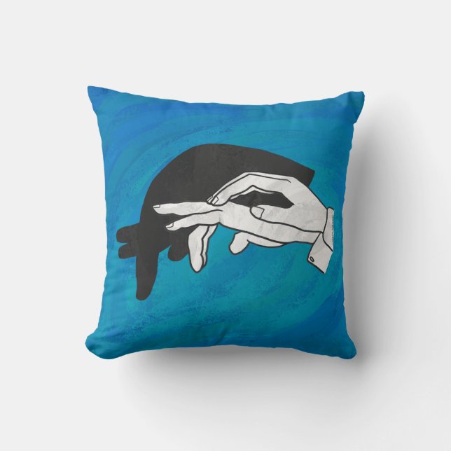 Shadow Anteater auf blau Kissen (Vorderseite)