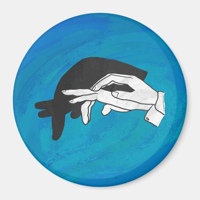 Shadow Anteater auf blau Magnet (Vorne)