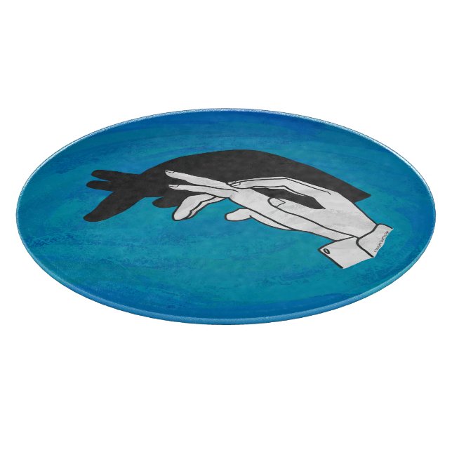 Shadow Anteater auf blau Schneidebrett (Ecke)