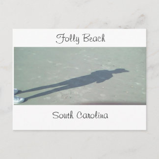 Shadow auf Folly Beach, SC, South Carolina, Foll.. Postkarte