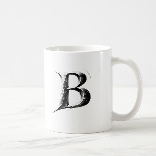 Shadow B – Dark Letter B Tasse (Rechts)