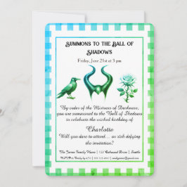 Shadow Ball Dark Fantasy Birthday Design Script Einladung