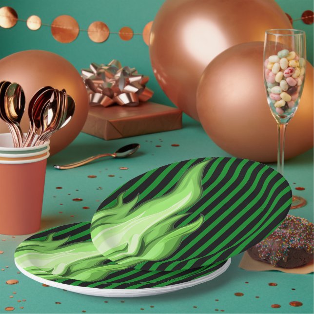 Shadow Ball Dark Fantasy Party | green Paper Cup Pappteller (Multi)