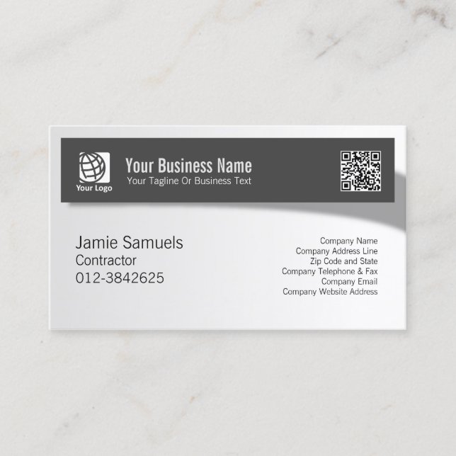 Shadow-Banner für Berufliche Handelskompetenz des  Visitenkarte (Vorderseite)