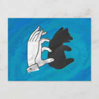 Shadow Bear Cube On Blue
