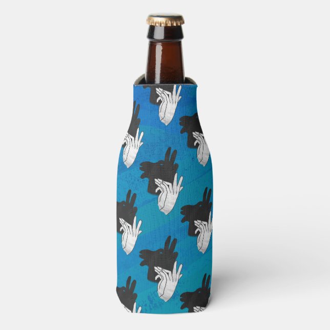 Shadow Billy Goat auf blau Flaschenkühler (Flaschenvorderseite)