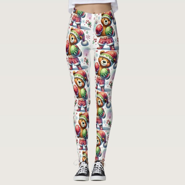 Shadow Boxing-Bären-Leggings Leggings (Vorderseite)