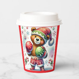 Shadow Boxing Holiday Bear Paper Cups Pappbecher