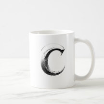Shadow C – Lettre C foncée tasse