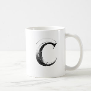 Shadow C – Lettre C foncée tasse