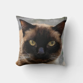 Shadow Cat Lover Dark Strong Face Pet Kissen