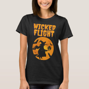 Shadow Hexen Halloween-T - Shirt - Fliegerhexe mit