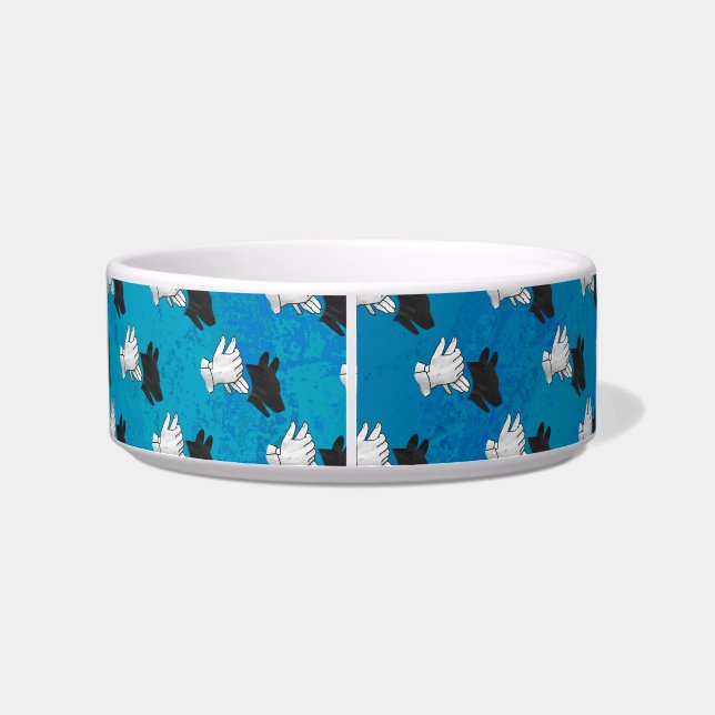 Shadow Hund auf Blue Napf (Rückseite)