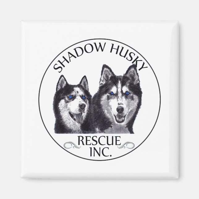 Shadow Husky Rescue Logo-Magnet Magnet (Vorne)