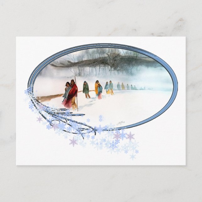 Shadow of the Owl on the Trail of Tears Postkarte (Vorderseite)