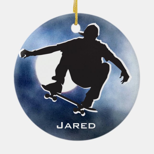 Shadow Outlinated Skateboarding Ornament (Hinten)