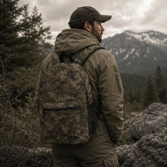 Shadow Pixel Tactical Camouflage-Muster Bedruckter Rucksack (Von Creator hochgeladen)