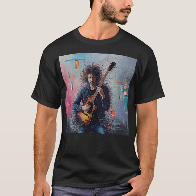 Shadow Player - Glitchy Guitarist in einer digital T-Shirt (Vorderseite)