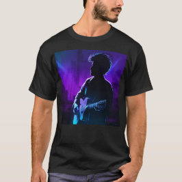 Shadow Player - Neon Guitarist in Lila & Blue Li T-Shirt