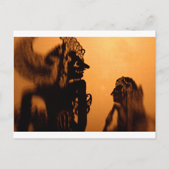 Shadow Puppets Wayang kulit Postkarte (Vorderseite)