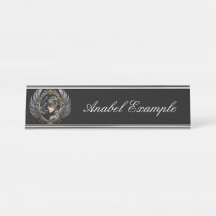 Shadow Queen – Panther Spirit Emblem. Schreibtischnamensplakette