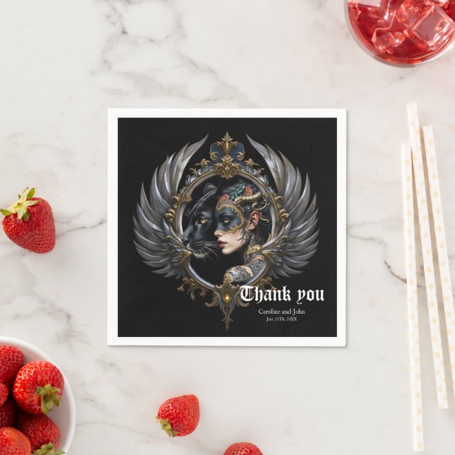 Shadow Queen – Panther Spirit Emblem.  Serviette (Beispiel)