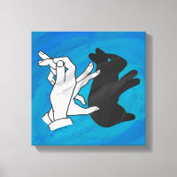 Shadow Rabbit auf blau