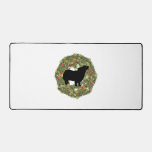 Shadow Silhouette Fluffy Tail Dog dans une couronn