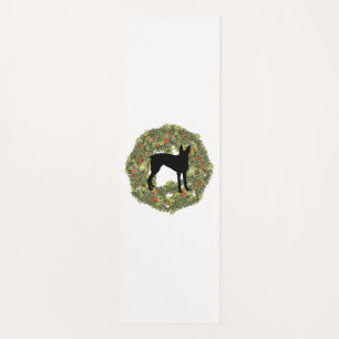 Shadow Silhouette McNab Dog in einem Kranz Yogamatte