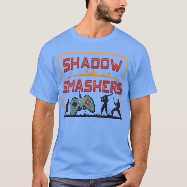 Shadow Smashers Retro-Videospiel-Geschenk T-Shirt (Vorderseite)