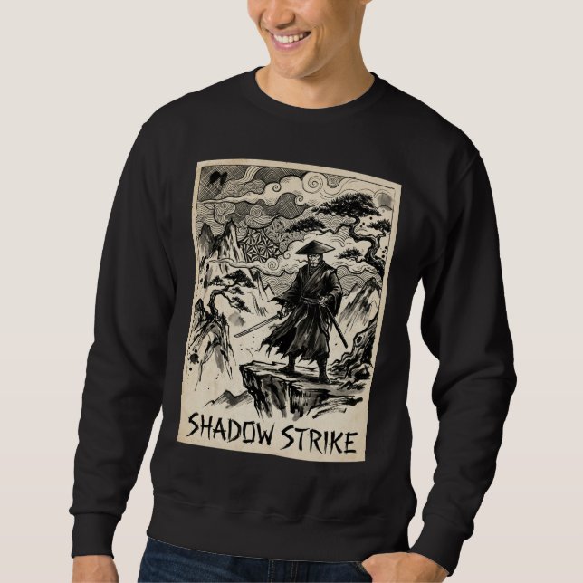 Shadow Strike Samurai-Tinte-Kunst-Sweatshirt Sweatshirt (Vorderseite)