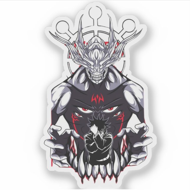 🌑 Shadow Summoner Sticker – Anime-Inspired Vinyl  (Vorderseite)