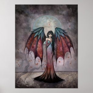 Shadow Trees Gothic Fairy Vampire Art Poster