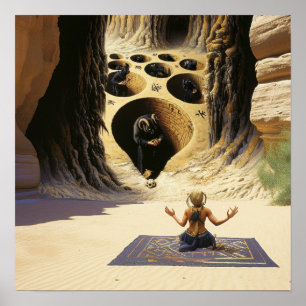 Shadow Work Hexchy Erholung AI Art Matt Value Poster