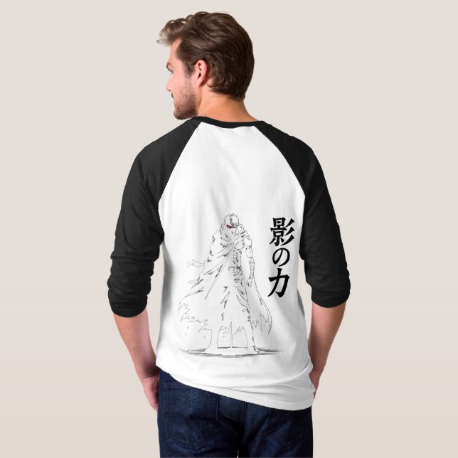 Shadow Wrath: Dual-Sided Ninja Power T-Shirt (Schwarz voll)