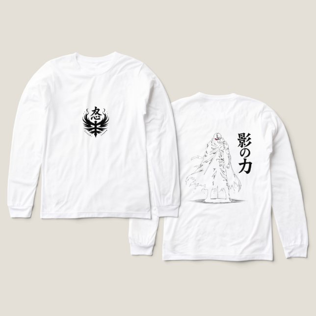 Shadow Wrath: Dual-Sided-Ninja-Power Tri-Blend Shirt (Design Vorderseite & Rückseite)