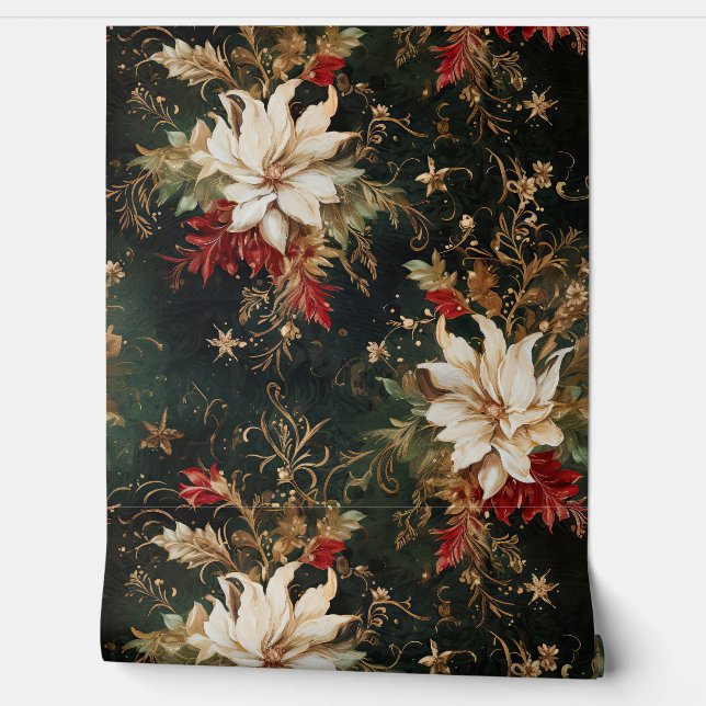 Shadows Christmas Ballet Botanical Tapete (Abrollen)