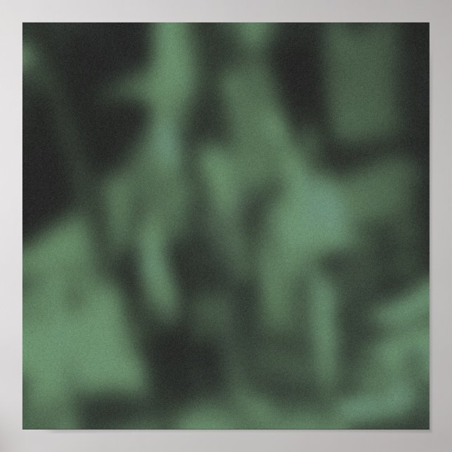 Shadowy Green New York City Rush Hour Crowd Poster (Vorne)