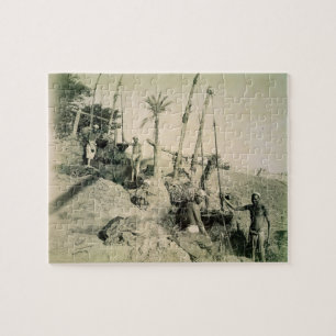 Shadufs in oberem Ägypten (Sepia-Foto)