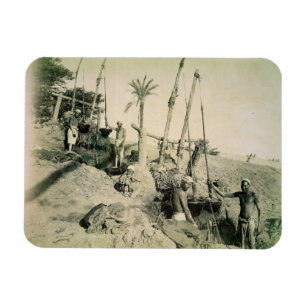 Shadufs in oberem Ägypten (Sepia-Foto) Magnet