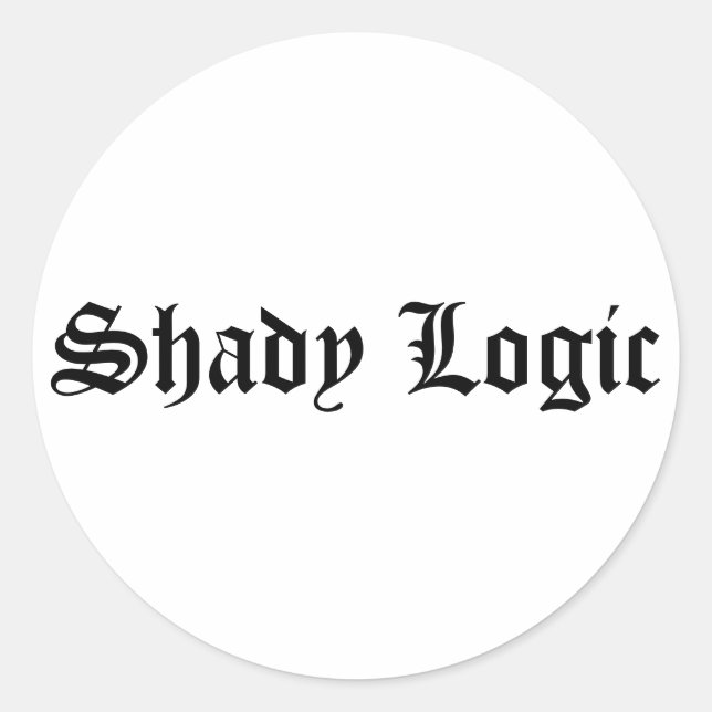 Shady Logic Sticker 2 (Vorderseite)